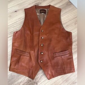 Brown Leather Vest